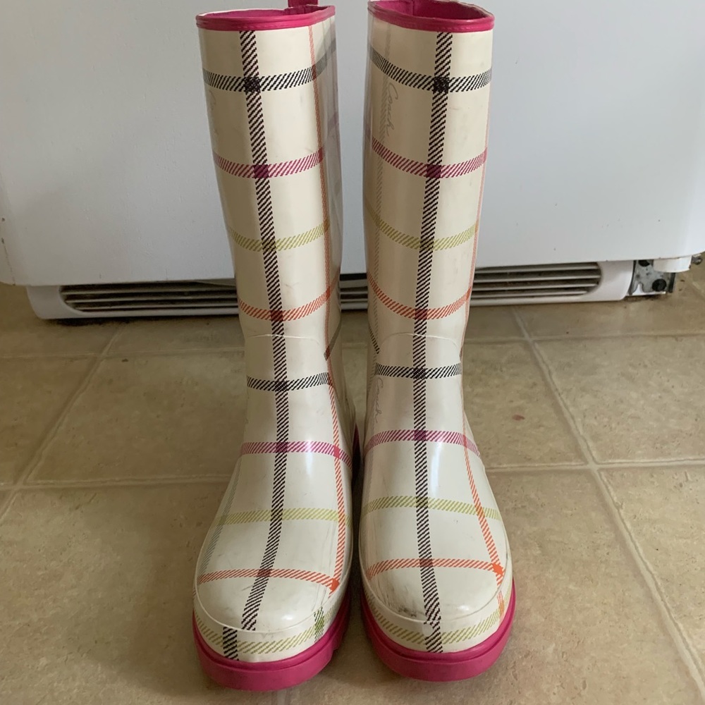 Coach rain boots size 8.5